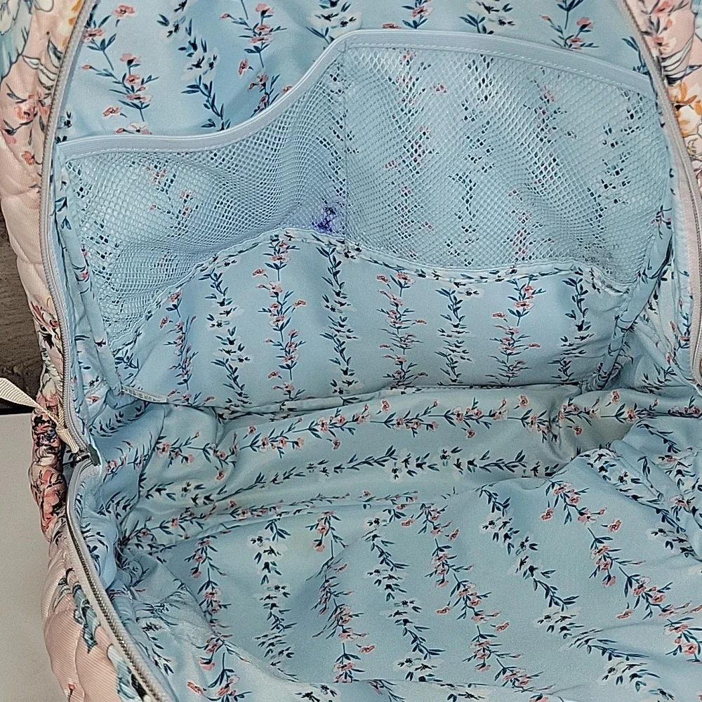 Vera Bradley Quilted Pink Floral Nylon Women's Backpack